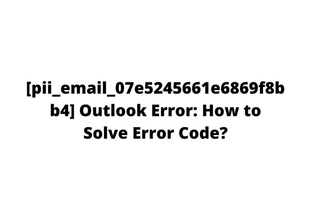 Outlook Error