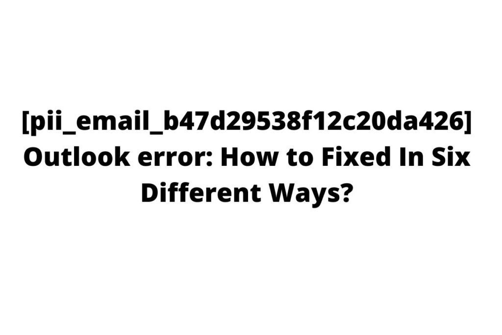 Outlook error