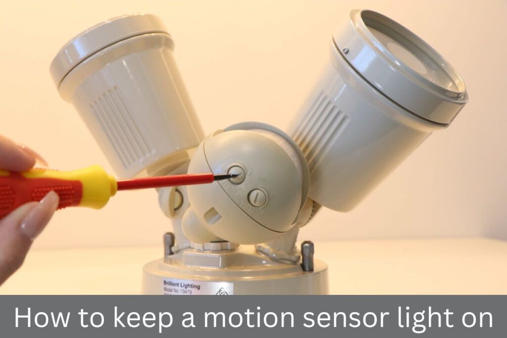 how to keep a motion sensor light on